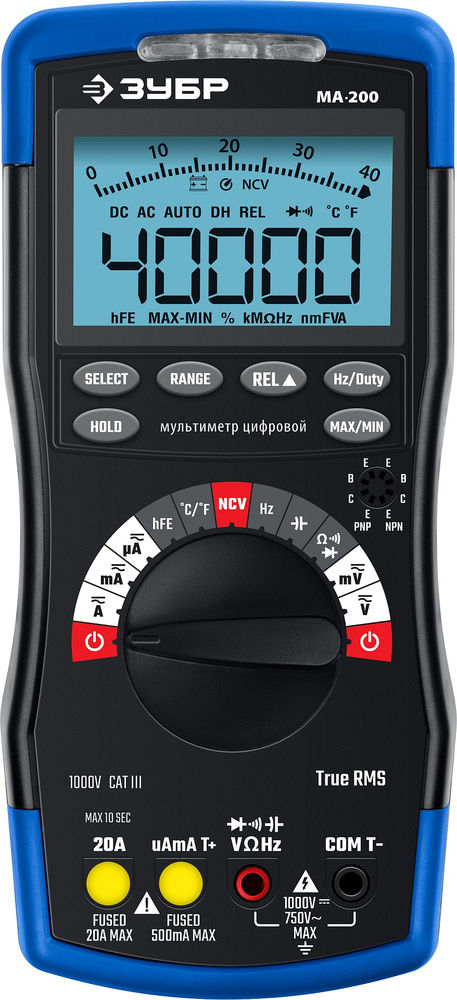 Мультиметр цифровой МА-200 ЗУБР 59803
