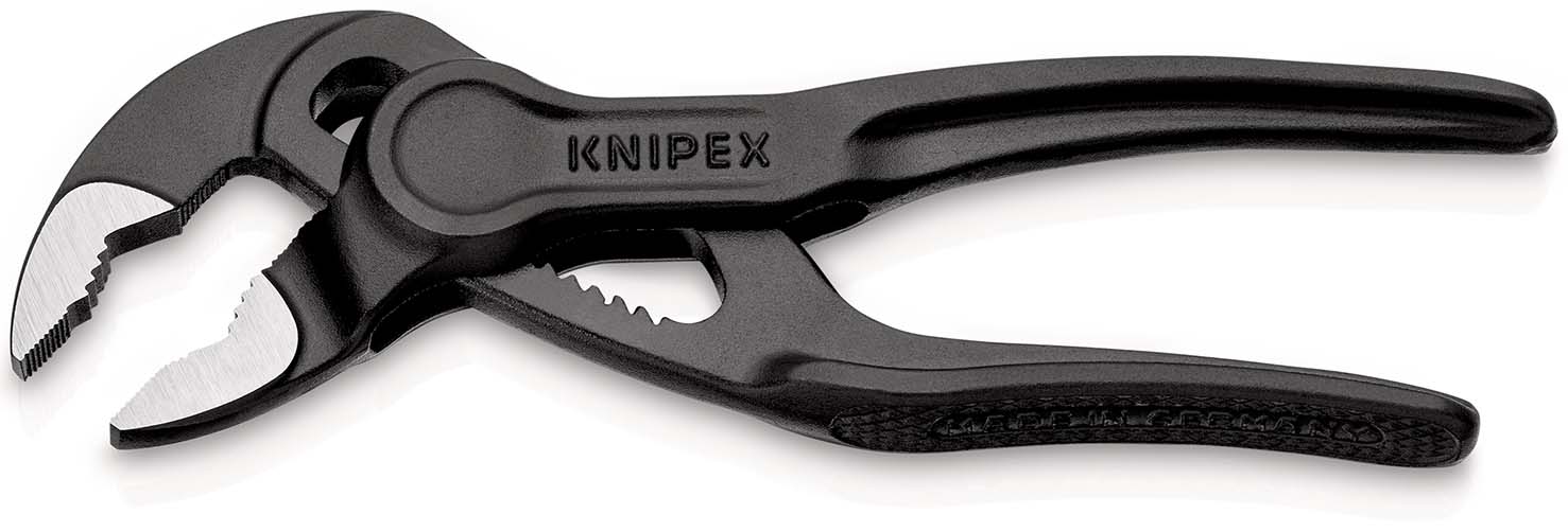 Клещи переставные XS 100 мм, зев 28 мм, фосфатированные COBRA KN-8700100
