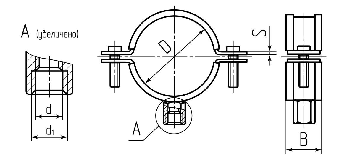 Хомут трубный ТХ (INOX) 1 1/2 (Fortisflex) (82154)