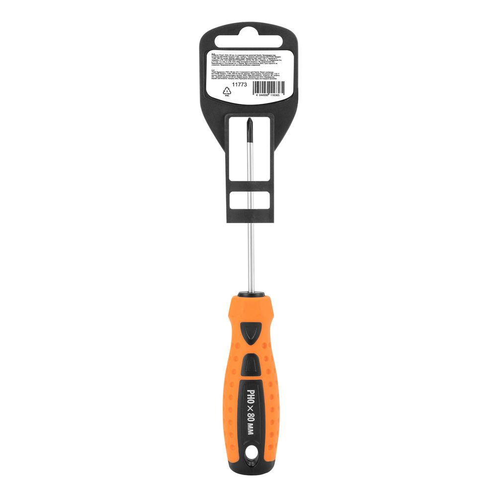 Отвертка Point, PH0 х 80 мм, CrV, двухкомпонентная рукоятка Sparta