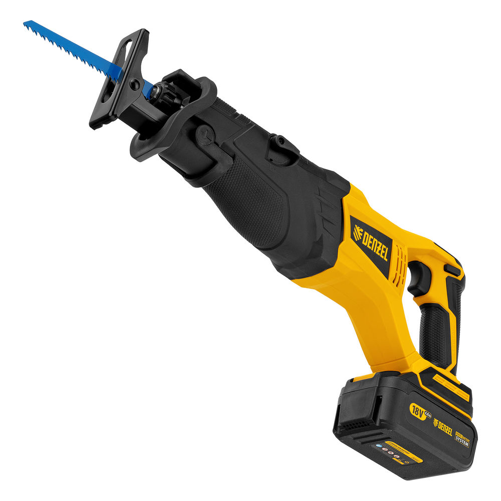 Пила сабельная аккумуляторная бесщет BRC-120, 18В Li-Ion Denzel (28460)