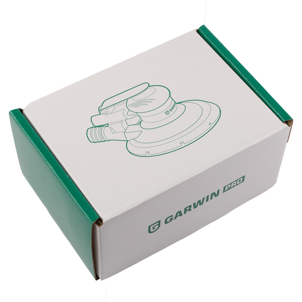 Пневматическая, роторно-орбитальная шлифовальная машинка с пылеотводом, 150 мм, 15 отверстий, орбита 8 мм, GARWIN PRO, GS-ORB-8