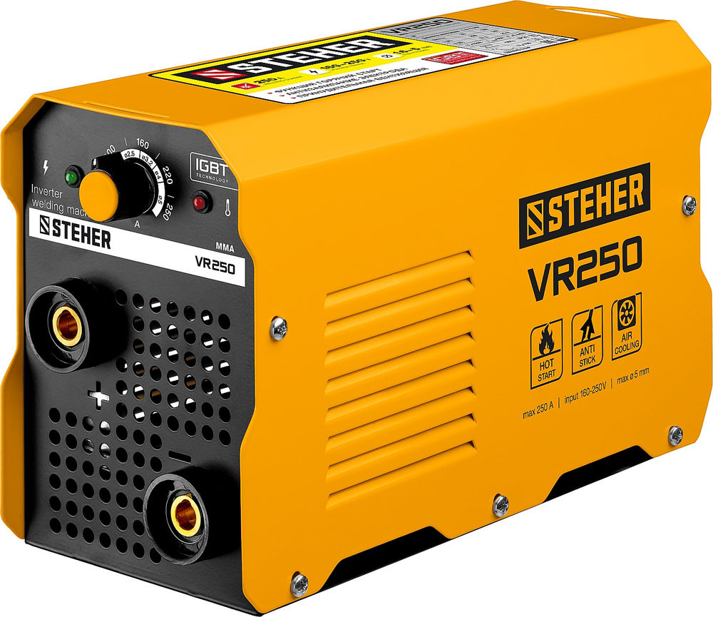 Аппарат сварочный инверторный ММА STEHER 250 А макс. электрод O 5.0 мм VR-250  