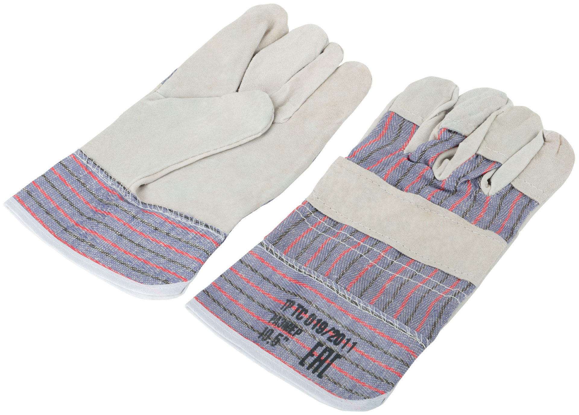 Перчатки спилковые комбинированные 10,5 (12439М)