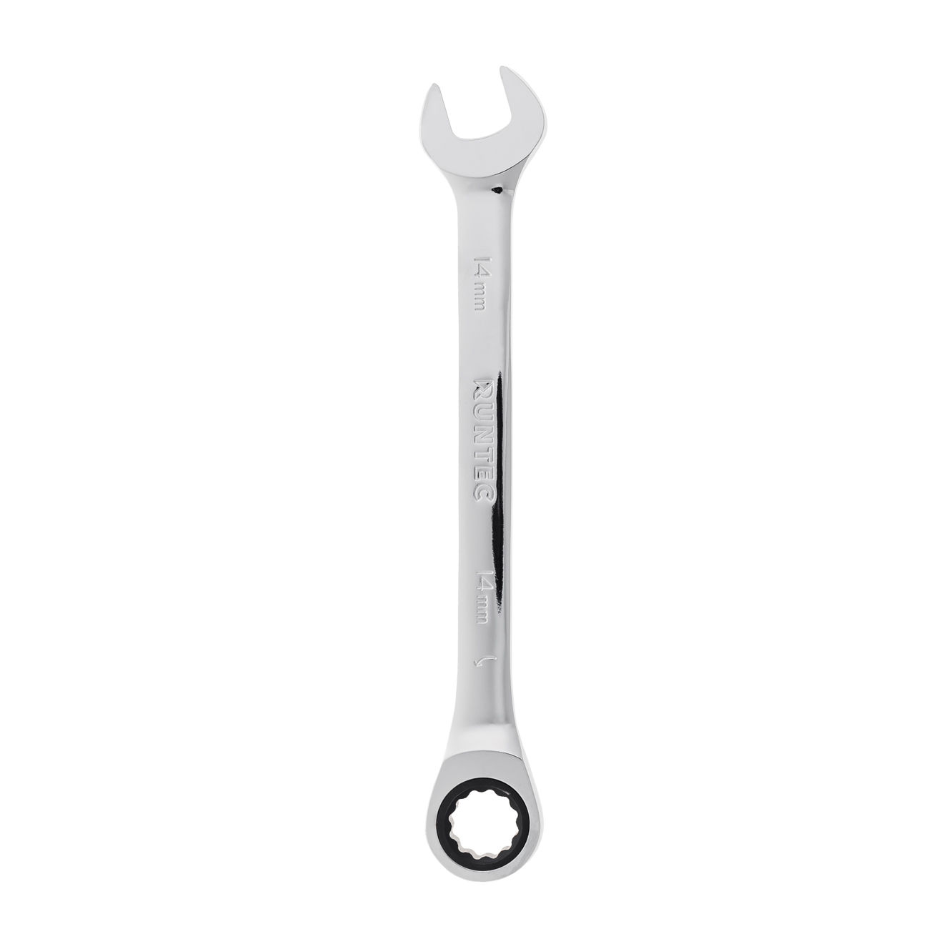 RUNTEC RT-WR14T90 Ключ комбинированный трещоточный RUNTEC CrV, 90 зубцов, 14 мм (RT-WR14T90)