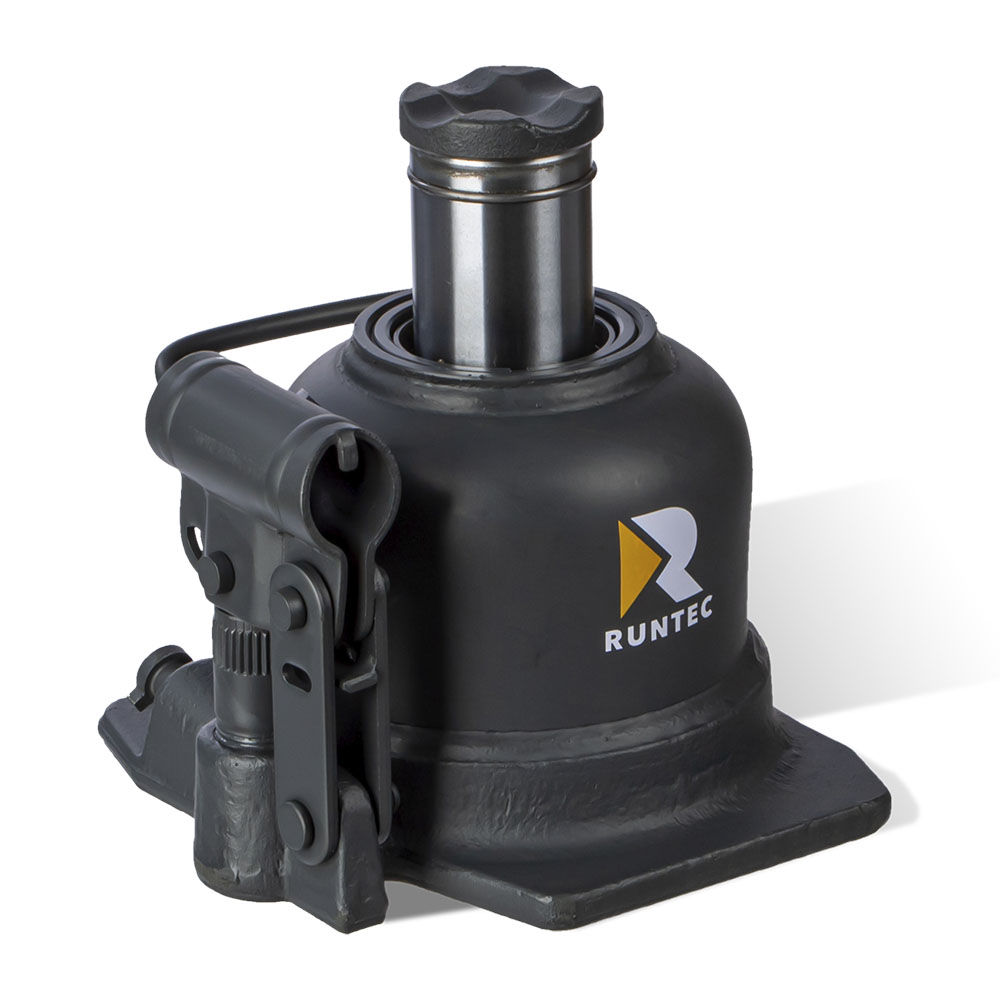Домкрат бутылочный двухштоковый профессиональный 10 т 125-225 мм RUNTEC RT-WJ10