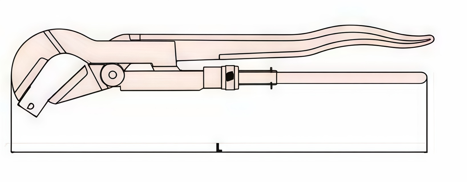 Ключ трубный шведский45° (38) искробезопасный сплав BeCu 128-1002, HORTZ