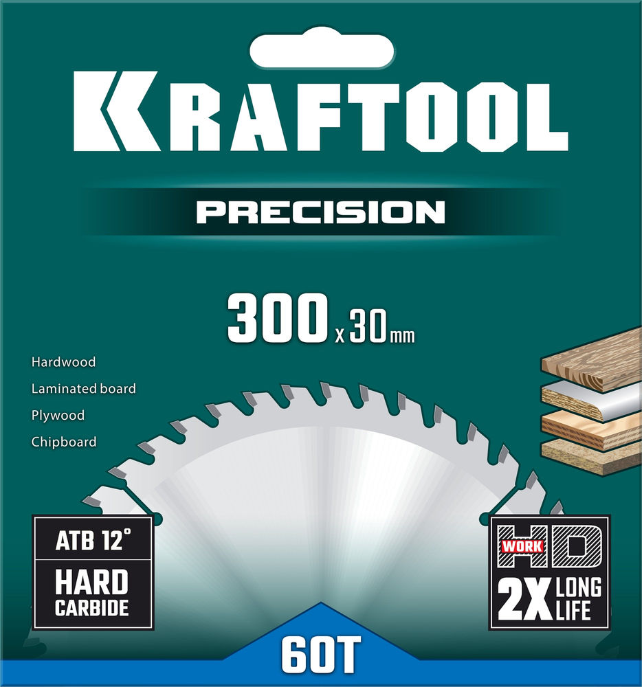 Пильный диск по дереву Precision, 300 х 30 мм, 60Т KRAFTOOL 36952-300-30