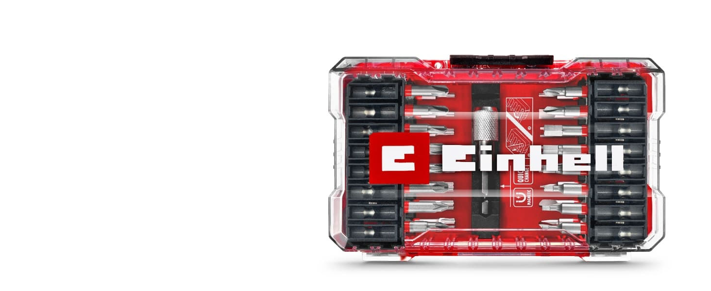 Набор бит Einhell 33 предмета,50 мм,с держателем, M-Case (118903)