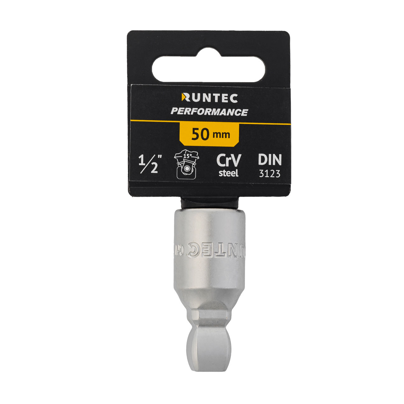 RUNTEC RT-H12E50B Удлинитель RUNTEC CrV, 1/2 50 мм с шаром (RT-H12E50B)