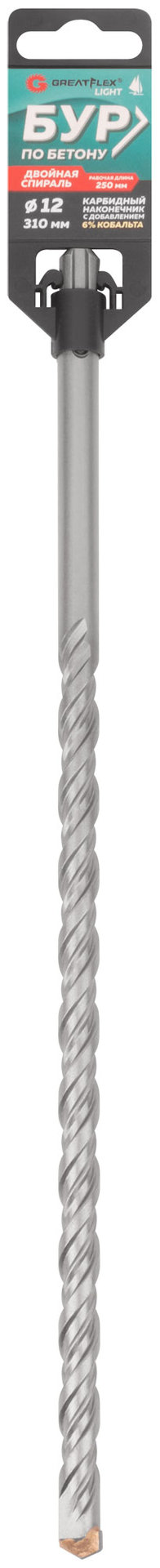Бур по бетону, SDS-Plus, GreatFlex Light, 12x310 мм (56-12310)