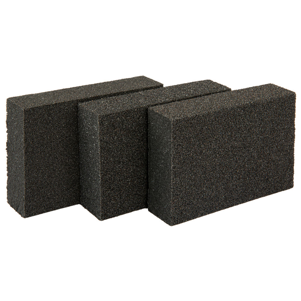 Губка для шлифования, 100 х 70 х 25 мм, средняя жестк, 3 шт, P 60/80, P 60/100, P 80/120 Matrix (75710)