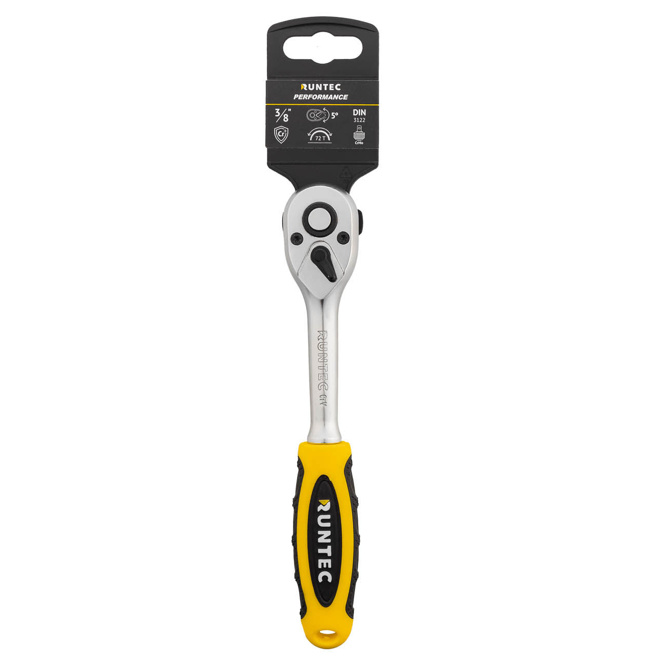 RUNTEC RT-H38R72A Трещотка RUNTEC CrV, 3/8, 72 зубца (RT-H38R72A)