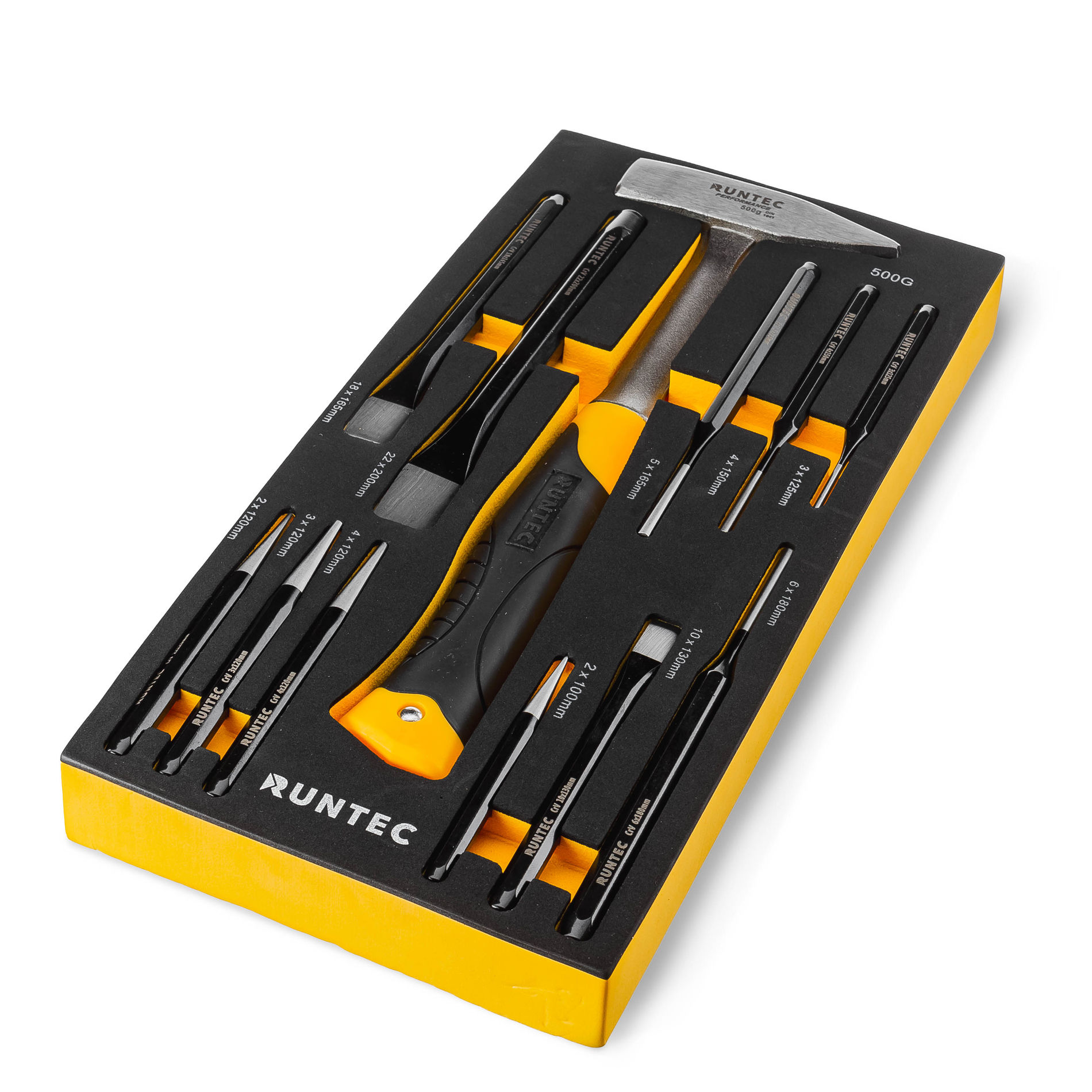 RUNTEC RT-PC1E12 Набор ударно-режущего инструмента RUNTEC в ложементе EVA, 12 предметов (RT-PC1E12)