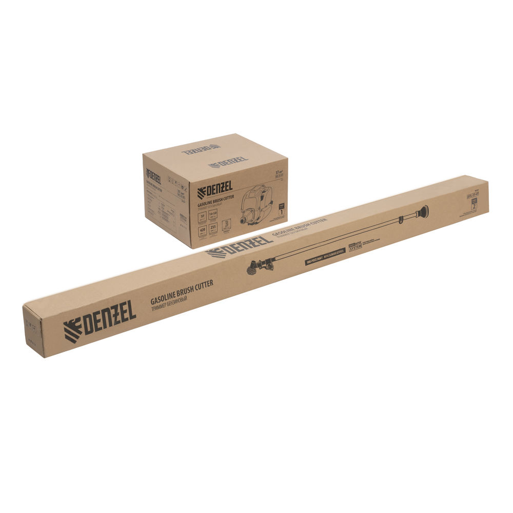 Триммер бензиновый DTL-37-4T, 4-тактный, 37 см3, неразъемная штанга, состоит из 2 частей Denzel (96267)