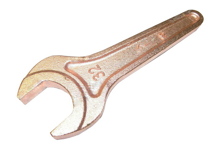 Ключ гаечный рожковый односторонний 90 мм омеднение