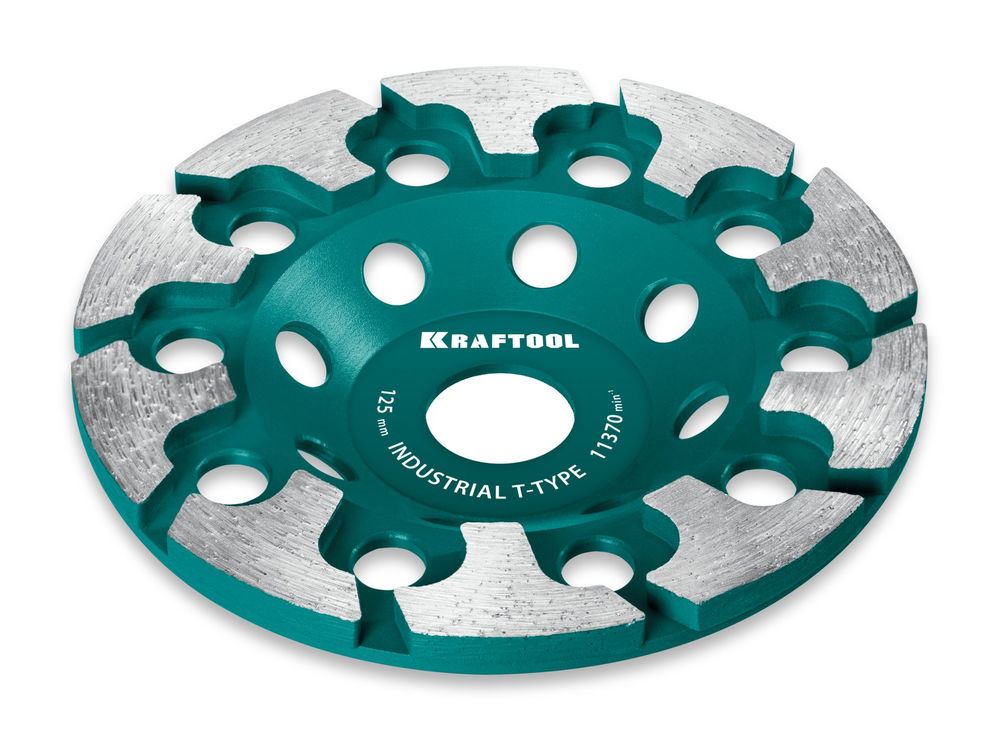 Сегментная алмазная чашка T-Type, d 125 мм, INDUSTRIAL KRAFTOOL 33446-125