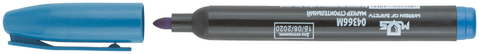 Маркер перманентный строительный, синий (04366М)