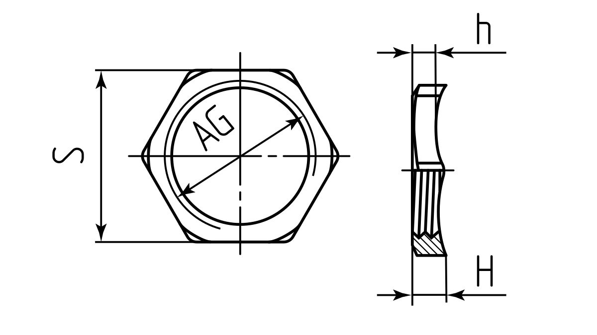 Гайка латунная Г3-М20 (Fortisflex) (88238)