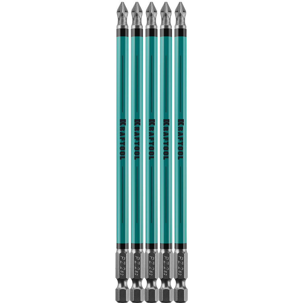 Биты Optimum PZ2, 150 мм, 5 шт KRAFTOOL 26124-2-150-5