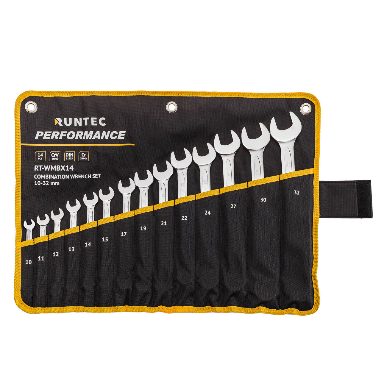 RUNTEC RT-WMBX14 Набор ключей комбинированных RUNTEC CrV 10-32 мм в сумке, 14 предметов (RT-WMBX14)