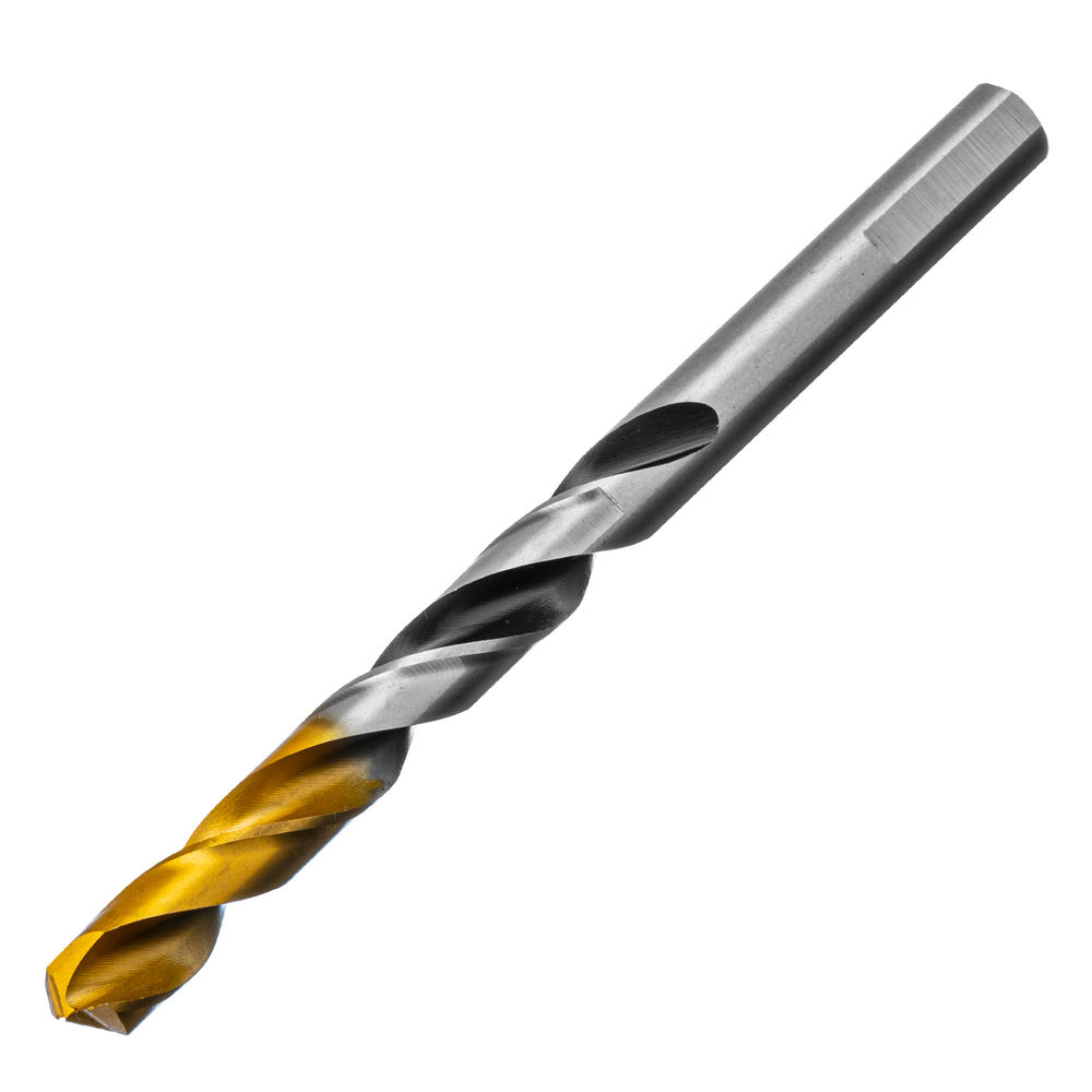 Сверло спиральное по металлу 8,5 x 117мм, Р6М5, Golden Tip, многогранная заточка Denzel (718283)