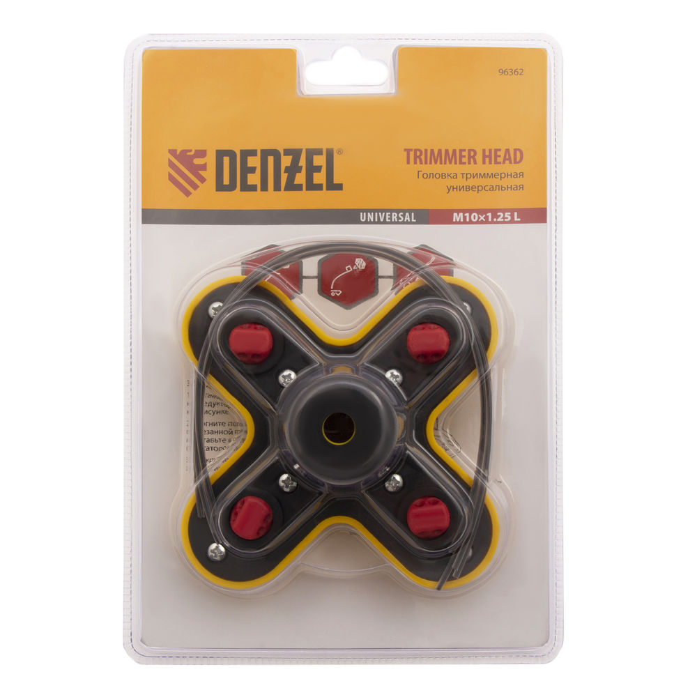 Головка триммерная универсальная гайка М10 х 1.25 левая Denzel (96362)