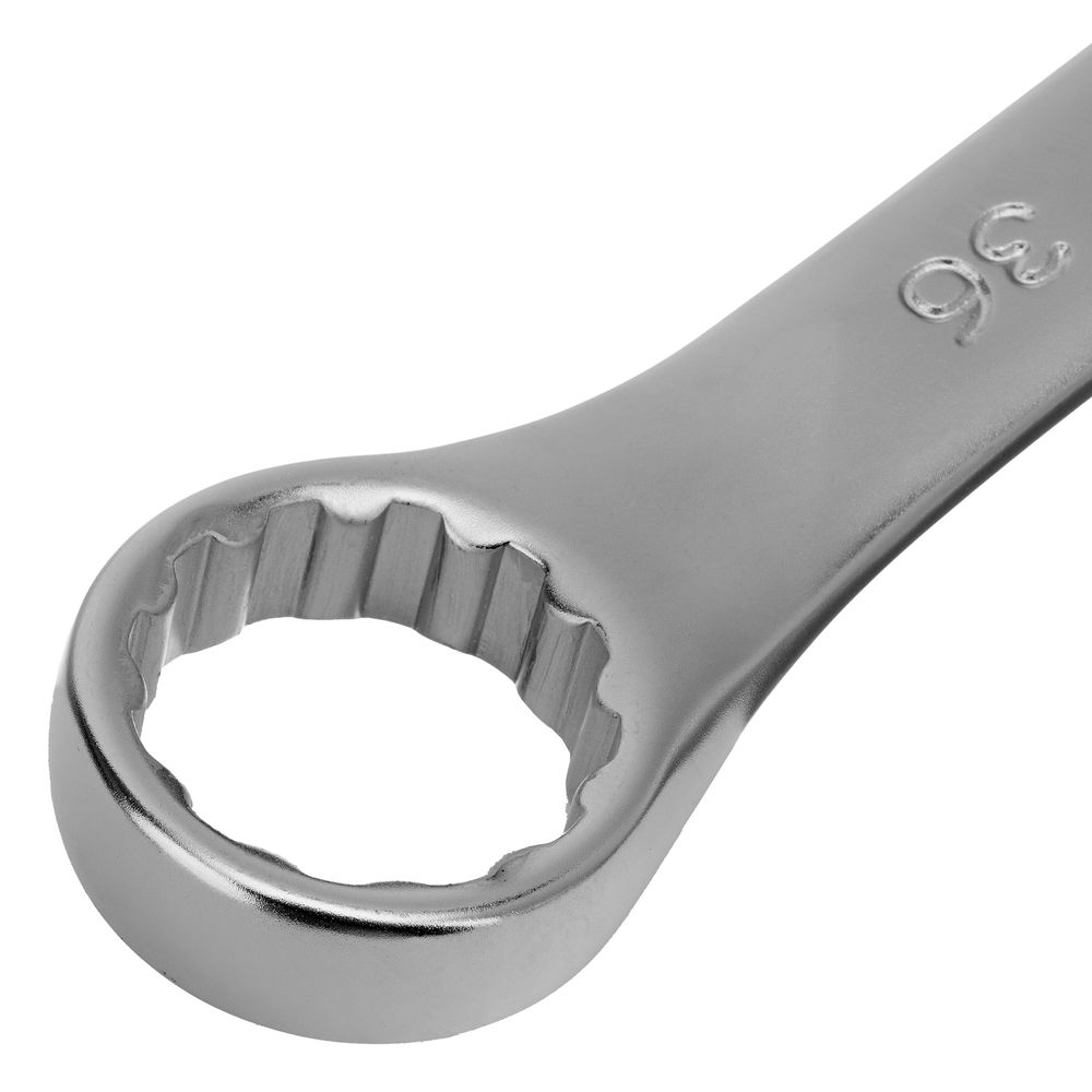 Ключ комбинированный, 36 мм, CrV, матовый хром Stels