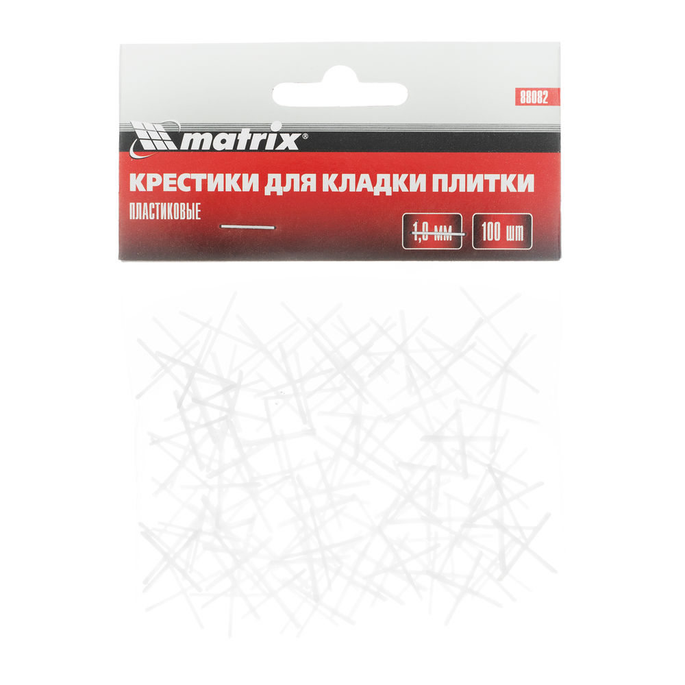 Крестики, 1.0 мм, для кладки плитки, 100 шт Matrix (88082)