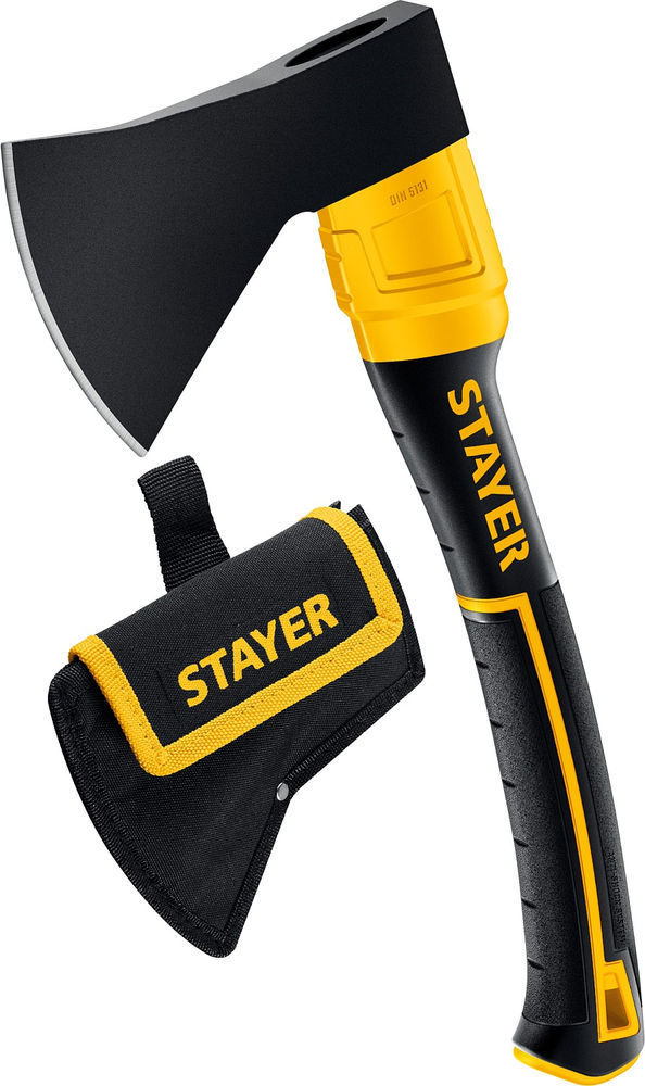 Топор кованый 600/800 г, с чехлом, 350 мм FIBERGLASS Professional STAYER 2062-06P