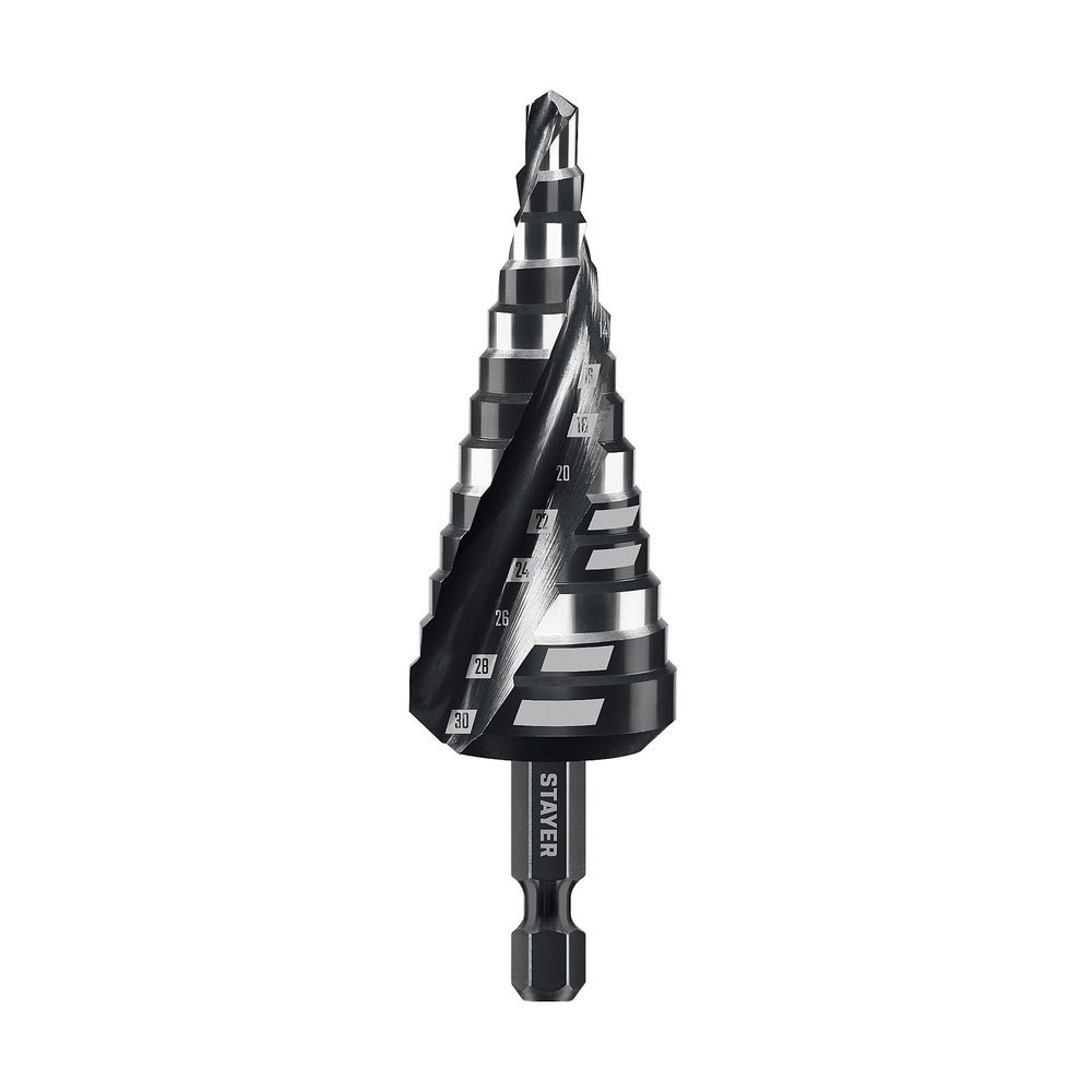 Сверло по стеклу и кафелю 4х кромка HEX 1/4 STAYER 8 мм 2985-08_z01  