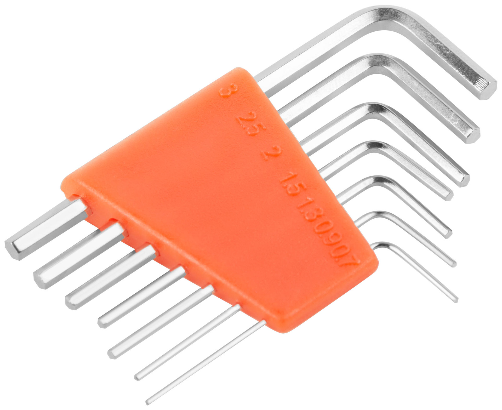 Ключи шестигранные HEX CrV 7 шт.( 0,7-3,0 мм ),пластиковый держатель