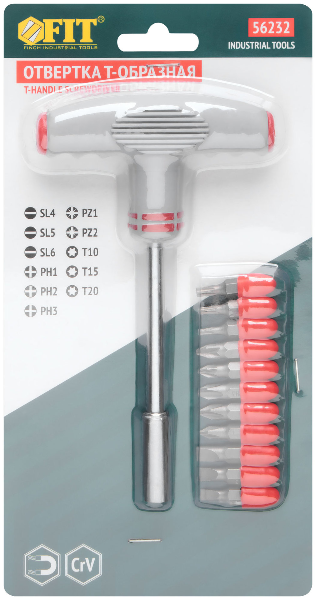 Отвертка Т-образная, 11 CrV бит (56232)