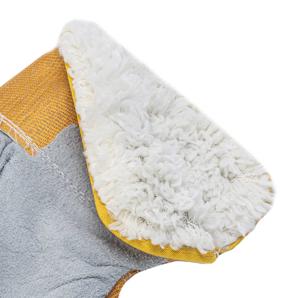 Перчатки спилковые комбинированные, усиленные, утолщенные, размер XL, Сибртех (679032)