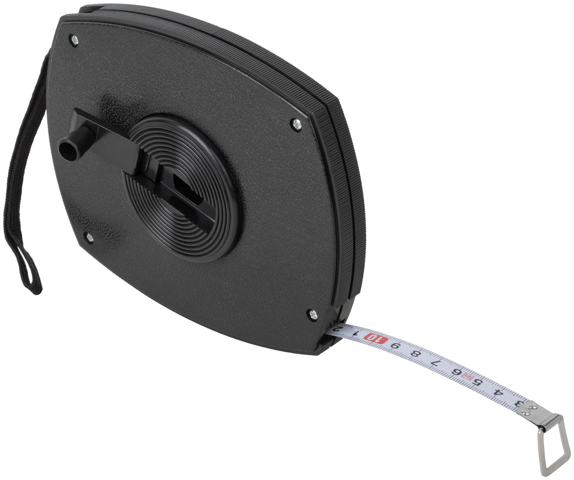 Рулетка, черный закрытый пластиковый корпус, стальная лента 50 м