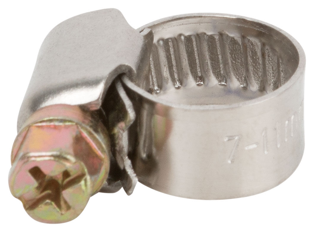 Хомут обжимной (нержавеющая сталь со сваркой) 7-11 мм (64270)