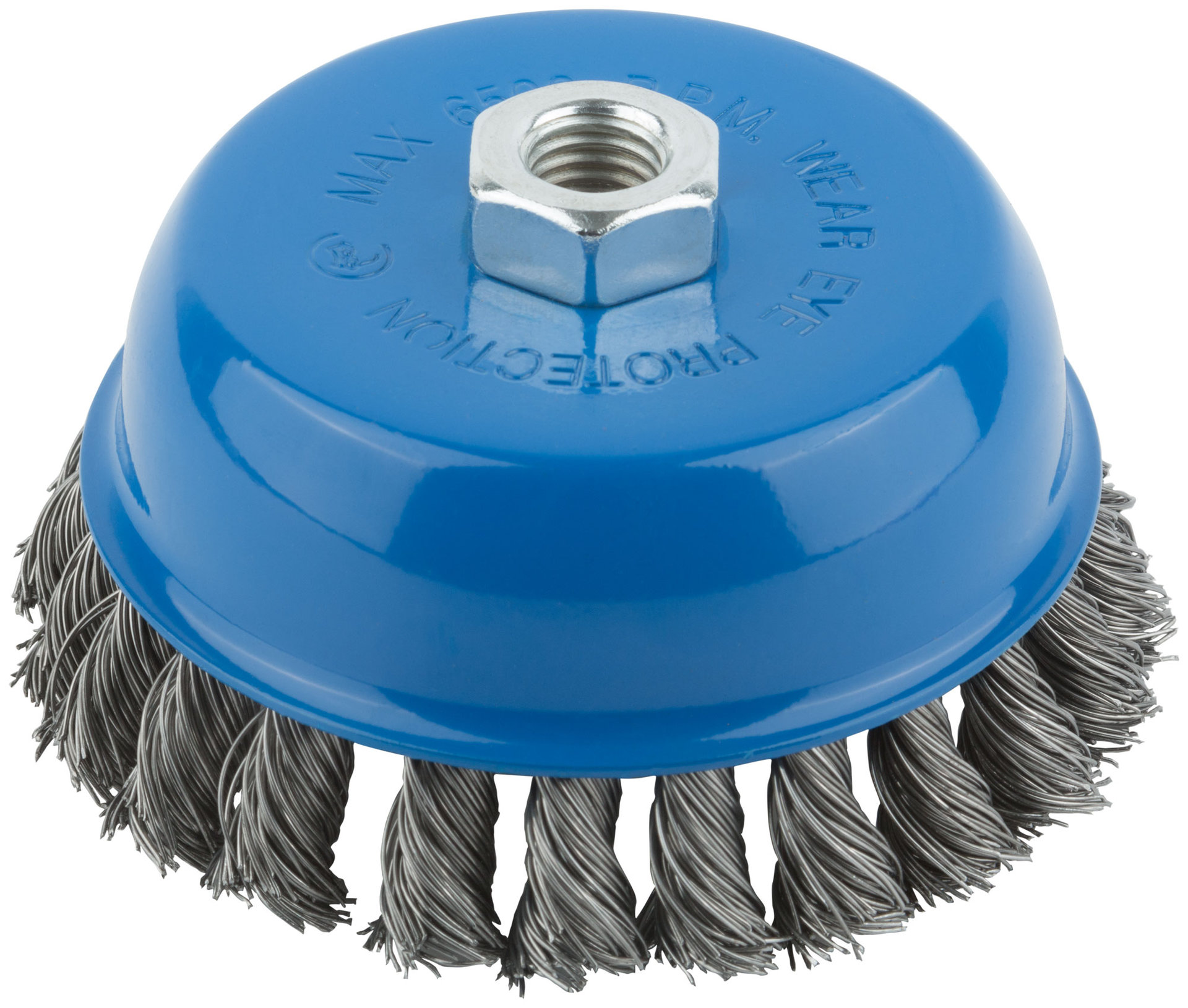Корщетка, тип чашка, гайка М14, стальная витая проволока 125 мм (38954М)