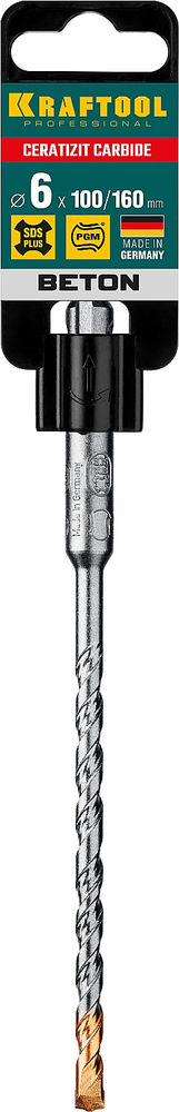 Бур 6 х 160 мм SDS-plus Cerazit Carbide KRAFTOOL 29320-160-06