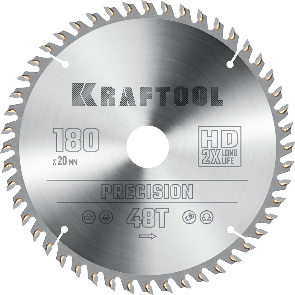 Пильный диск по дереву Precision, 180 х 20 мм, 48Т KRAFTOOL 36952-180-20