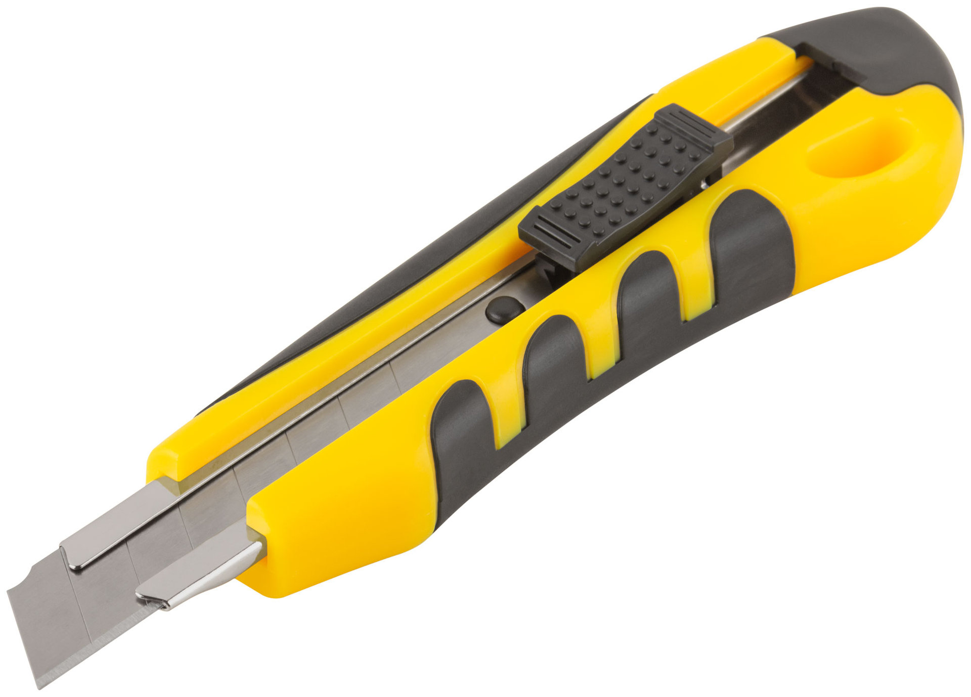 Нож технический 18 мм усиленный прорезиненный (10252)