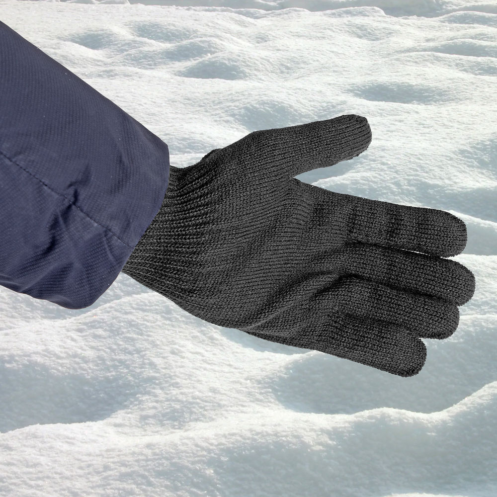 Перчатки трикотажные, акрил, черный, оверлок Сибртех (68651)