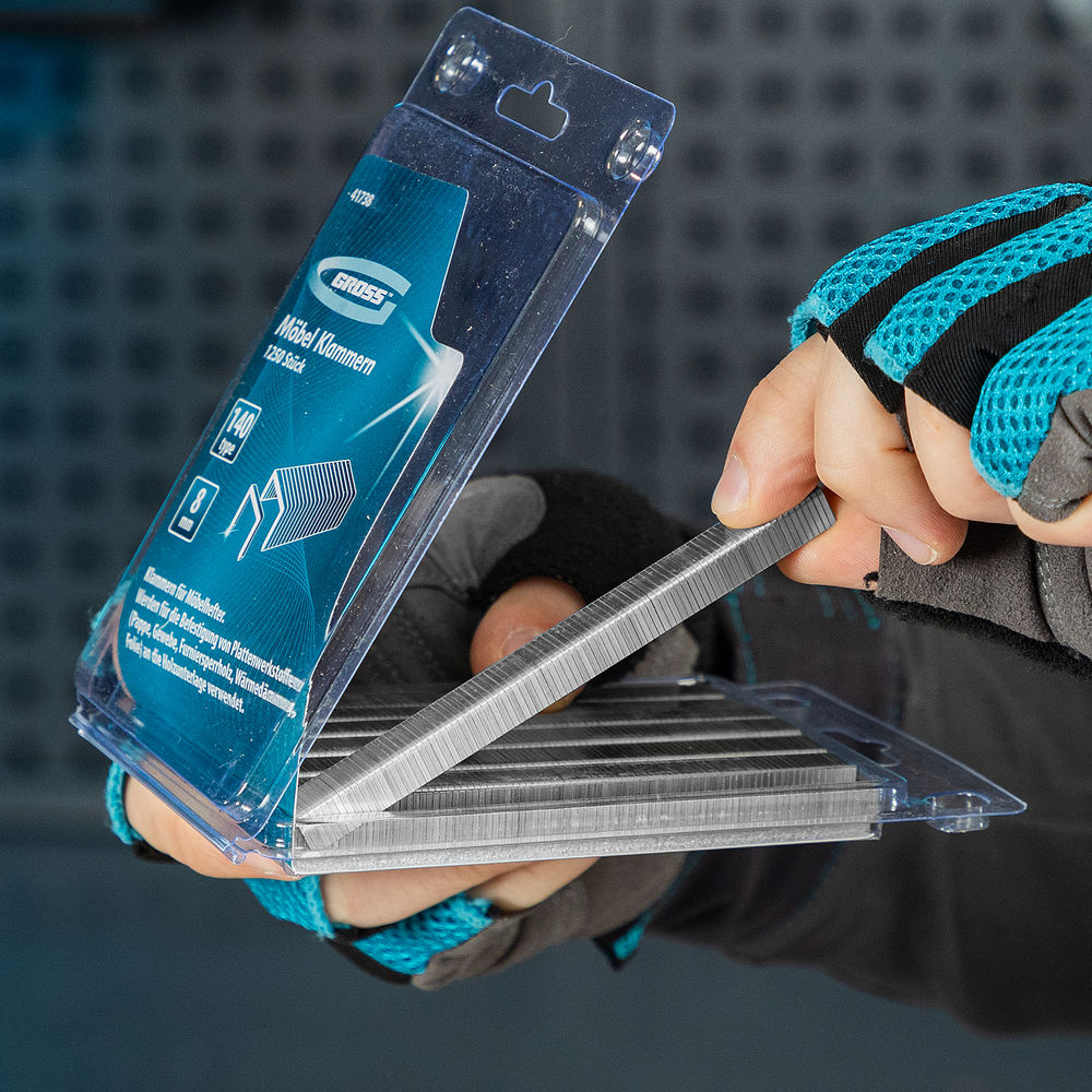 Скобы, 8 мм, для мебельного степлера, усиленные, тип 140,1250 шт Gross (41738)