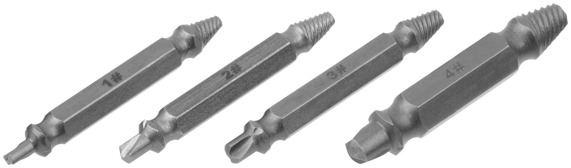 Набор экстракторов двусторонних Профи, сталь S2, 4 шт. (36452)