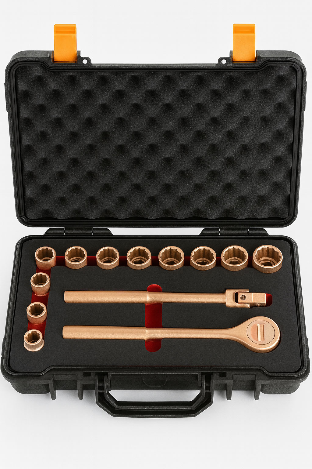 Набор торцевых головок искробезопасных 1/2, 13 предметов AlCu, HORTZ