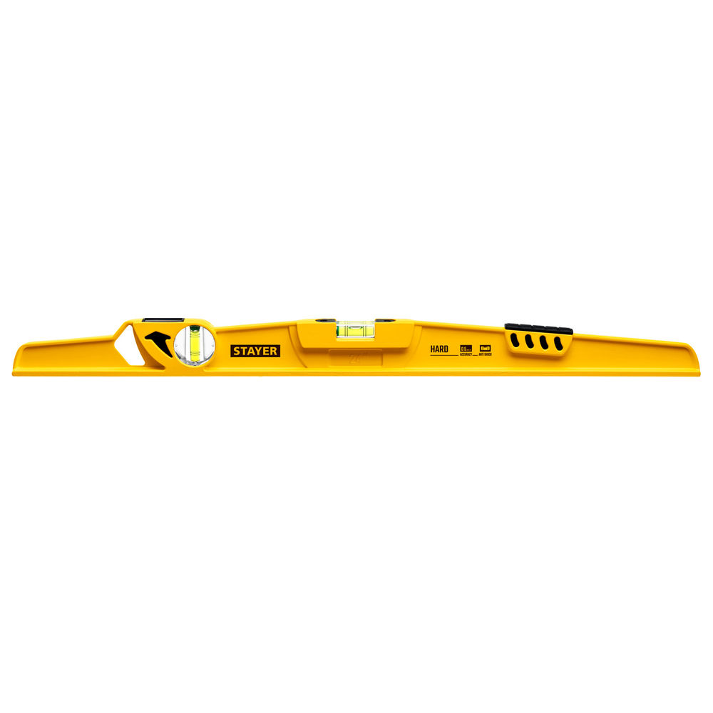 Уровень литой HARD, 600 мм, с зеркальным глазком STAYER Professional 3483-060