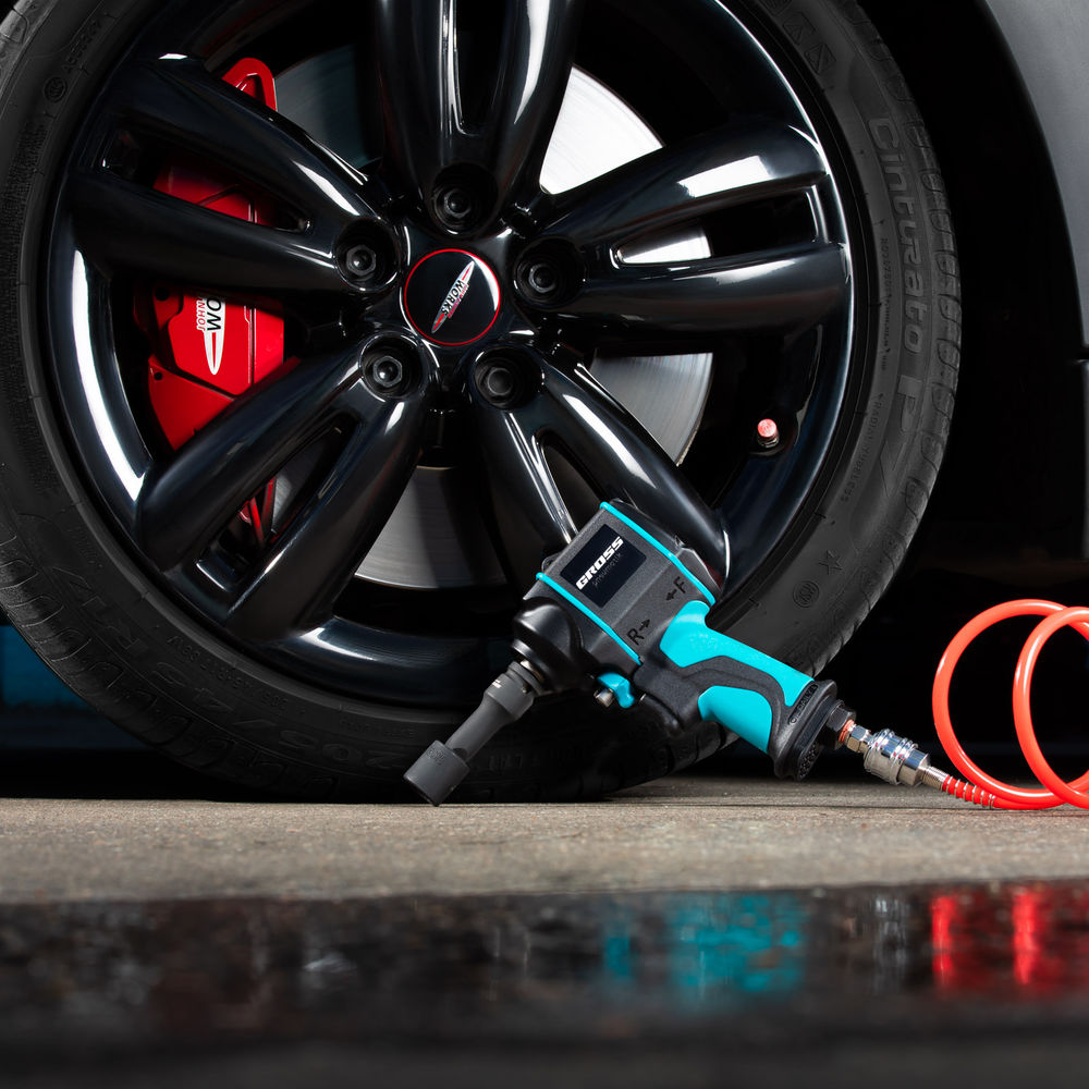 Гайковерт пневматический ударный G985, 1/2, Twin Hammer, 610 Нм, 9000 об/мин, композитный Gross (57440)