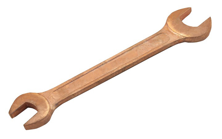 Ключ гаечный рожковый двусторонний 24х26 мм омеднение