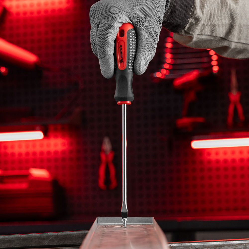 Отвертка Fusion, SL6 х 150 мм, CrV, трехкомпонентная рукоятка Anti slip Matrix