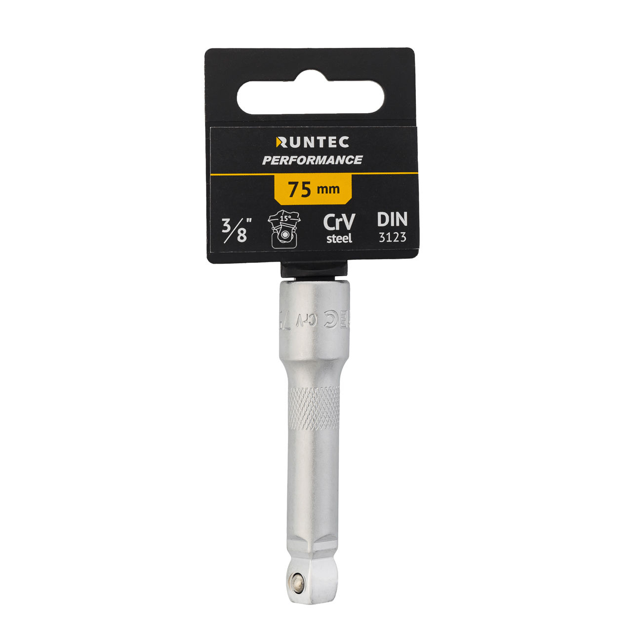 RUNTEC RT-H38E75B Удлинитель RUNTEC CrV, 3/8 75 мм с шаром (RT-H38E75B)