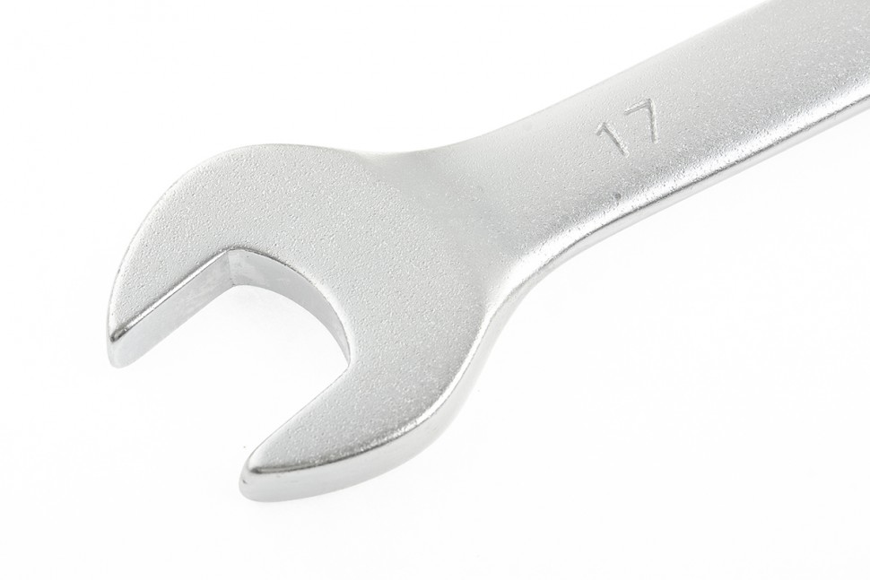 Ключ комбинированный, 17 мм, CrV, матовый хром Stels